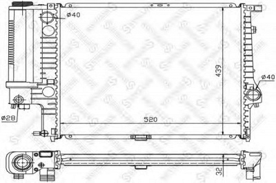 STELLOX 1025024sx -  Радиатор, охлаждение двигателя