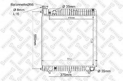 STELLOX 1025035sx -  Радиатор, охлаждение двигателя