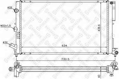 STELLOX 1025037sx -  Радиатор, охлаждение двигателя