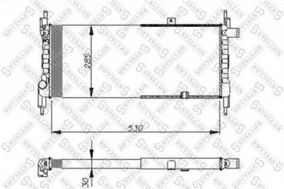 STELLOX 1025048sx -  Радиатор, охлаждение двигателя