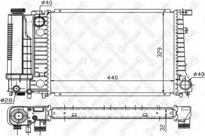 STELLOX 1025054sx -  Радиатор, охлаждение двигателя