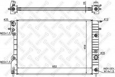 STELLOX 1025065sx -  Радиатор, охлаждение двигателя