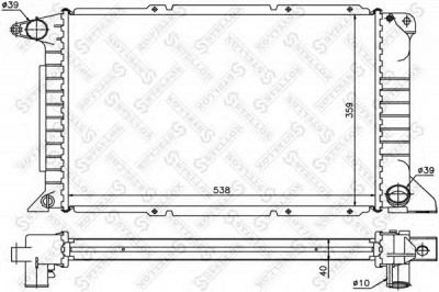 STELLOX 1025085sx -  Радиатор, охлаждение двигателя