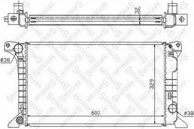 STELLOX 1025090sx -  Радиатор, охлаждение двигателя