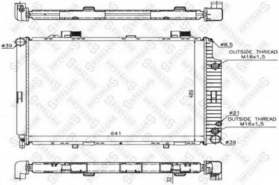 STELLOX 1025093sx -  Радиатор, охлаждение двигателя