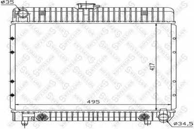STELLOX 1025094sx -  Радиатор, охлаждение двигателя