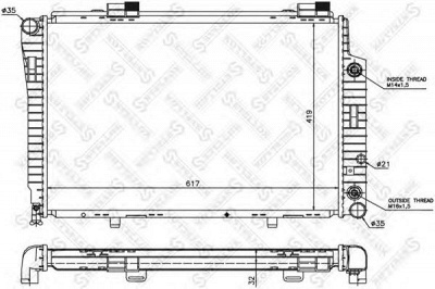 STELLOX 1025095sx -  Радиатор, охлаждение двигателя