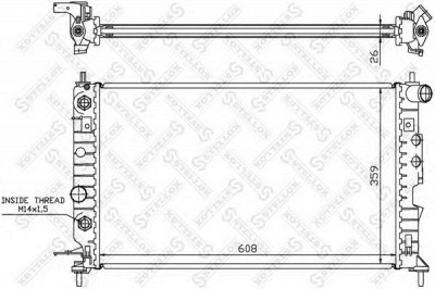STELLOX 1025099sx -  Радиатор, охлаждение двигателя