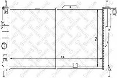 STELLOX 1025100sx -  Радиатор, охлаждение двигателя