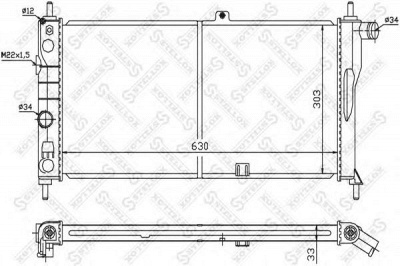 STELLOX 1025101sx -  Радиатор, охлаждение двигателя