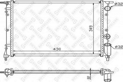 STELLOX 1025106sx -  Радиатор, охлаждение двигателя