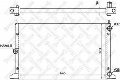 STELLOX 1025107sx -  Радиатор, охлаждение двигателя