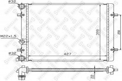 STELLOX 1025109sx -  Радиатор, охлаждение двигателя