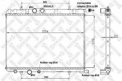 STELLOX 1025123sx -  Радиатор, охлаждение двигателя