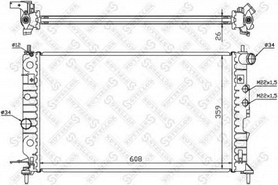 STELLOX 1025124sx -  Радиатор, охлаждение двигателя