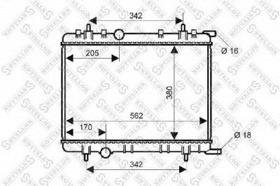 STELLOX 1025133sx -  Радиатор, охлаждение двигателя