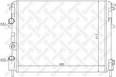 STELLOX 1025134sx -  Радиатор, охлаждение двигателя