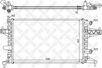 STELLOX 1025137sx -  Радиатор, охлаждение двигателя
