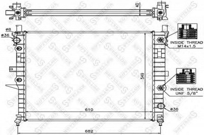 STELLOX 1025138sx -  Радиатор, охлаждение двигателя