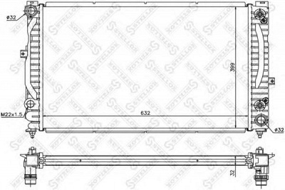 STELLOX 1025139sx -  Радиатор, охлаждение двигателя