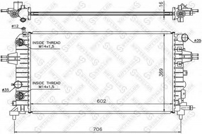 STELLOX 1025174sx -  Радиатор, охлаждение двигателя