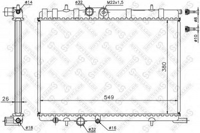 STELLOX 1025177sx -  Радиатор, охлаждение двигателя