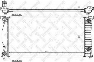 STELLOX 1025178sx -  Радиатор, охлаждение двигателя
