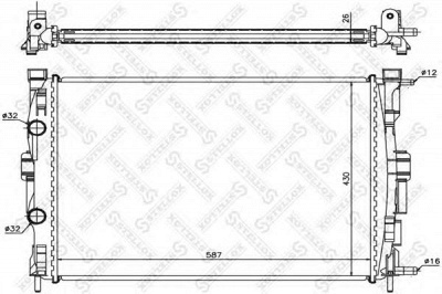 STELLOX 1025183sx -  Радиатор, охлаждение двигателя