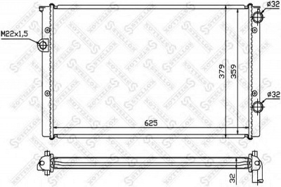STELLOX 1025197sx -  Радиатор, охлаждение двигателя