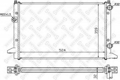 STELLOX 1025198sx -  Радиатор, охлаждение двигателя