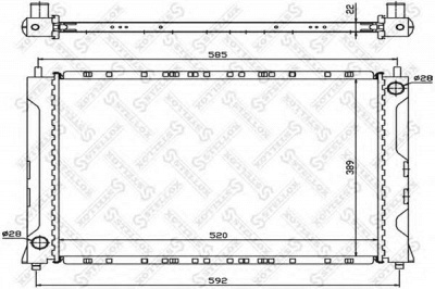 STELLOX 1025202sx -  Радиатор, охлаждение двигателя