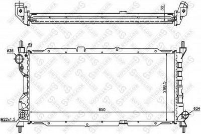 STELLOX 1025203sx -  Радиатор, охлаждение двигателя