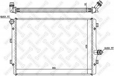 STELLOX 1025206sx -  Радиатор, охлаждение двигателя