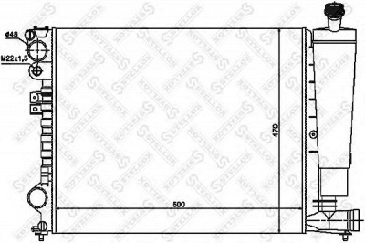 STELLOX 1025209sx -  Радиатор, охлаждение двигателя