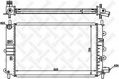 STELLOX 1025214sx -  Радиатор, охлаждение двигателя