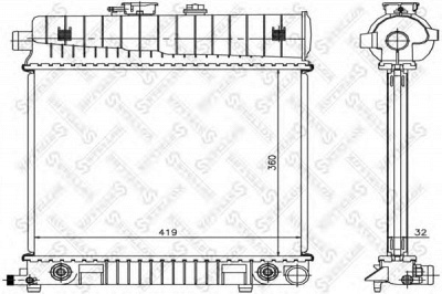 STELLOX 1025221sx -  Радиатор, охлаждение двигателя