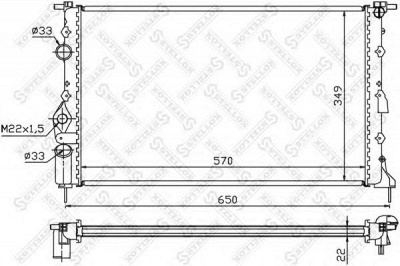 STELLOX 1025238sx -  Радиатор, охлаждение двигателя