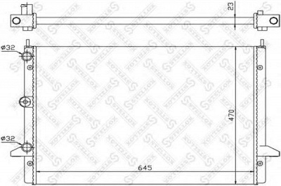STELLOX 1025242sx -  Радиатор, охлаждение двигателя