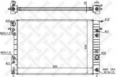 STELLOX 1025247sx -  Радиатор, охлаждение двигателя