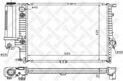 STELLOX 1025250sx -  Радиатор, охлаждение двигателя