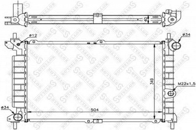 STELLOX 1025259sx -  Радиатор, охлаждение двигателя