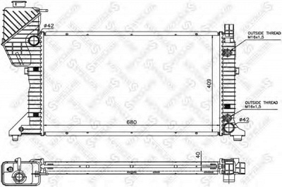 STELLOX 1025260sx -  Радиатор, охлаждение двигателя