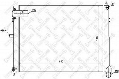 STELLOX 1025263sx -  Радиатор, охлаждение двигателя