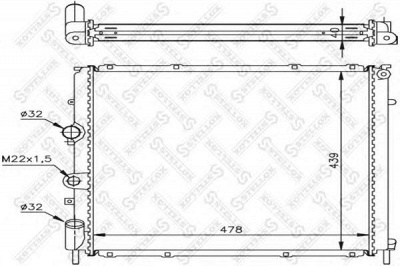STELLOX 1025264sx -  Радиатор, охлаждение двигателя