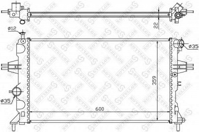 STELLOX 1025266sx -  Радиатор, охлаждение двигателя