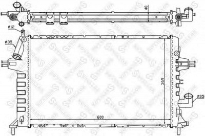 STELLOX 1025267sx -  Радиатор, охлаждение двигателя