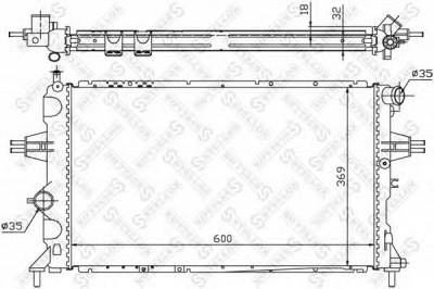STELLOX 1025268sx -  Радиатор, охлаждение двигателя