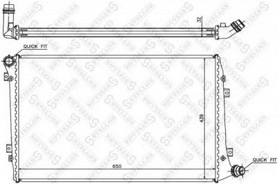 STELLOX 1025286sx -  Радиатор, охлаждение двигателя