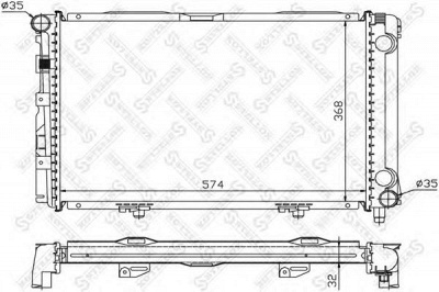 STELLOX 1025294sx -  Радиатор, охлаждение двигателя