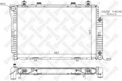 STELLOX 1025295sx -  Радиатор, охлаждение двигателя
